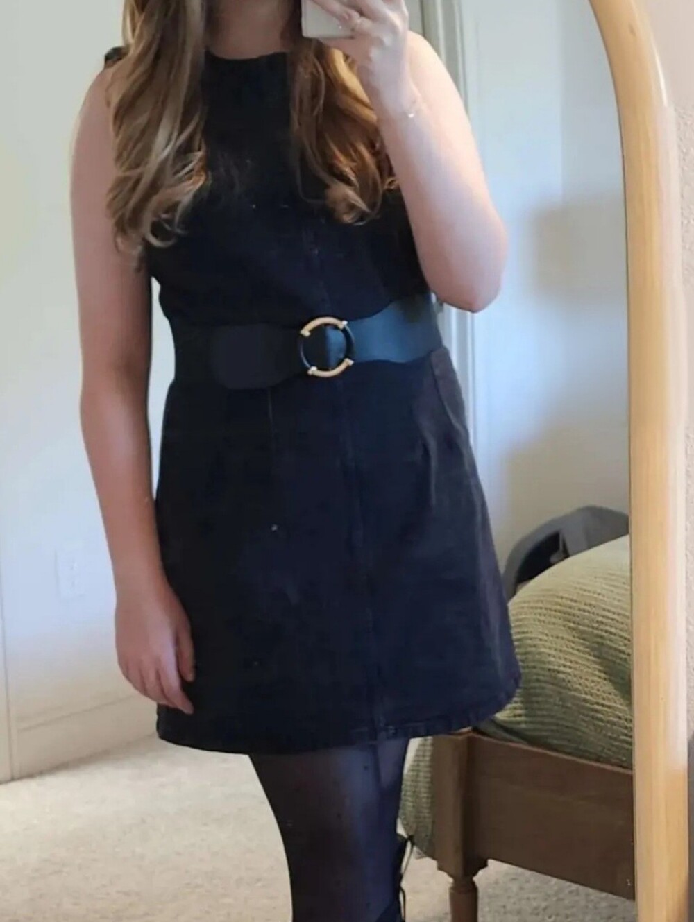 Abercrombie & Fitch Black Denim Dress